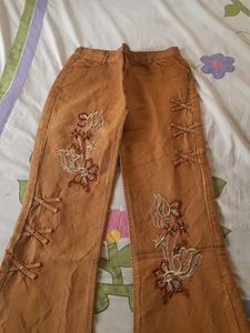 New Bootcut Embroidered Jeans For Girls