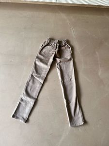Boys Beige Elastic Waist Casual Chino Pants