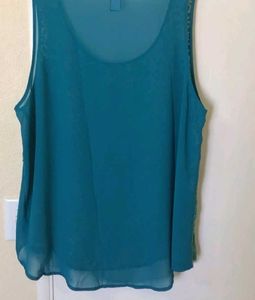 Teal Sheer Top