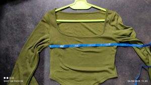 Olive Green Long Sleeve Top