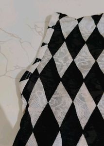 Houndstooth Sleeveless Cardigan
