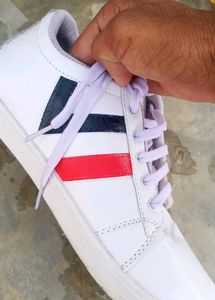 White Heart Beat Shoes For men
