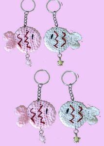 y2k couple matching fish crochet keychain
