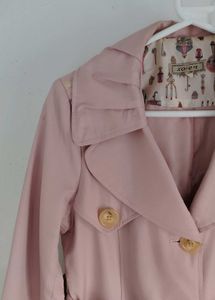 Pink Short Trench Coat