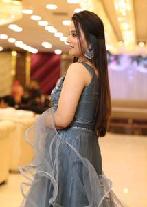 Elegant Grey Ethnic Gown