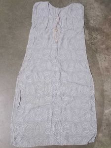 Grey Embroidered Kurta