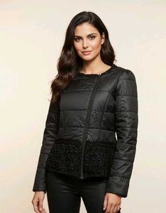 Chic Black Quilted Jacket