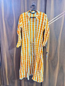 Orange/white Tie-Dye Shrug NOT KURTA