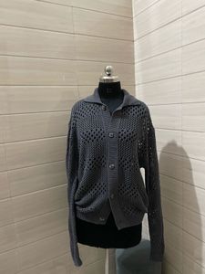 ZARA oversized Grey Knit Cardigan