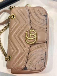 Thrifted   Gucci Mini GG Marmont Shoulder Bag used