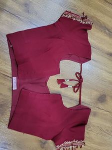 chiffon Maroon Saree