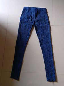 Blue Lace Jeggings