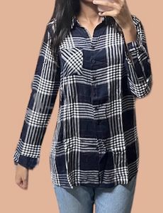 checked high low womens flannel