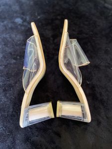 Elegant Transparent Slip-On Heels by LubStar
