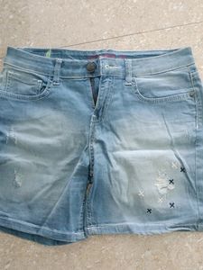 Jealous 21 Embroidered Denim Shorts