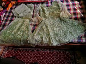 New Peplum Sharara Resham Thread + Moti Embroidery