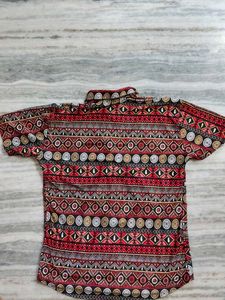 Patterned Short Sleeve Shirt