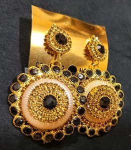 Statement Earrings - Gold &amp; Black