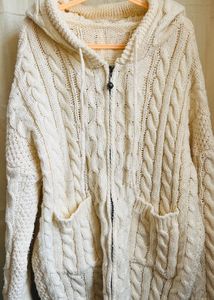 oversize knit jacket