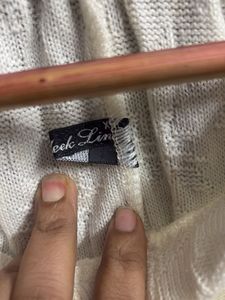 White woolen Palazzo Pants