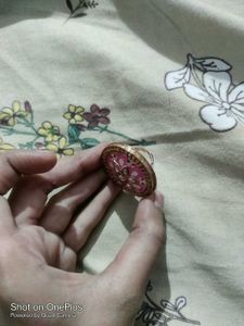 Pink Kundan Ring