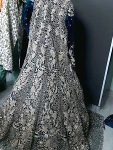 Heavy Zardozi Work Bridal Lahenga With Long Coat