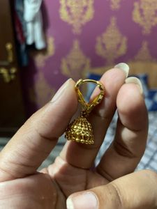 Golden Jhumka Earrings