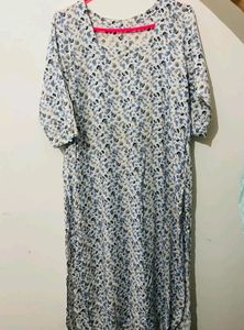 Pastel Blue Floral Customised Kurta