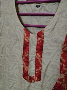 Red And Tan Kurthi