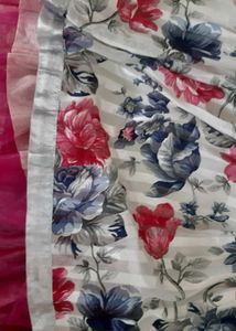 White floral print dress girls 10-13/14 yr