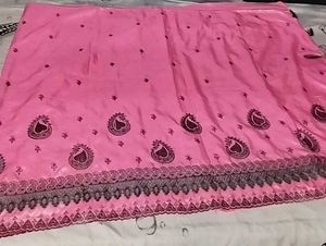 HEVEY CHORAL&amp;PINK SAREE