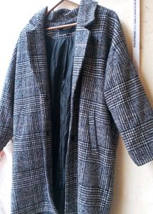 Plaid Korean Oversized Coat (Women)