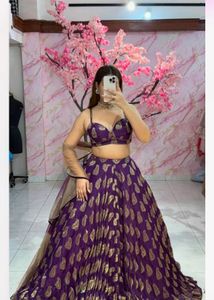 Purple Lehenga Choli Set