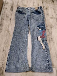 Sc8745 Sabrin Cargo Bootcut Jeans Waist 32