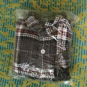 Gray Plaid Flannel Shirt