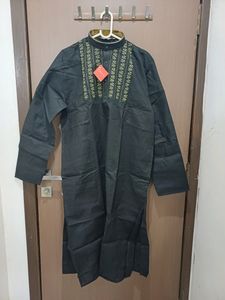 Kurta Chudidar Set (Black)
