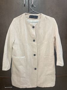 3/4 Sleeve Round Neck Overcoat
