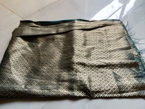 Elegant Teal Embroidered Saree