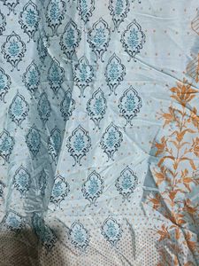 Light Blue Embroidered Kurti