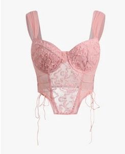 urbanic baby pink knot cami top