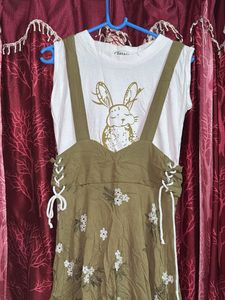 White and green dress (frock)