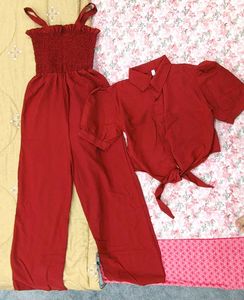 Red Two-Piece Set