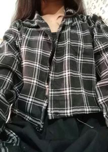 Check Shirt Crop Top