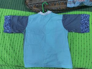 Blue Patchwork Shirt