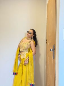 Yellow Ethnic Palazzo Set