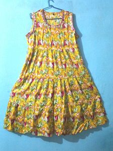 Cotton Anarkali Sleeveless Kurti For Women