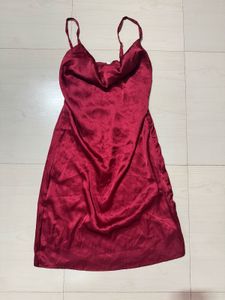 Elegant Red Slip Dress