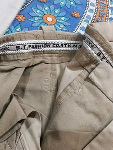 Vintage Tan Button-Down Shirt