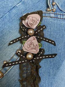 Denim Cropped Jacket For Kids