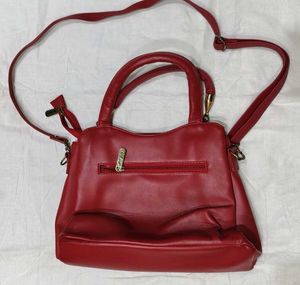 Hot Spa Red Quilted Satchel